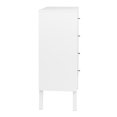 Prepac Milo Mid Century Modern 4Drawer Vertical Chest, White