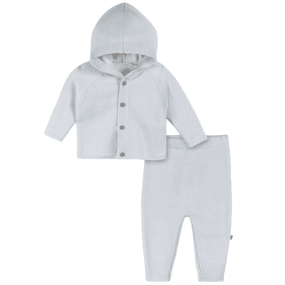 Just Born Knit Boys 2 Pc Hooded Sweater and Pant Set