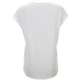 thumbnail image 6 of MIXUE Boho Tops For Women Summer Solid Color Round Neck Short Sleeve Casual T-shirts Activewear,White,L, 6 of 8