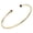 Garnet, variant on KoolJewelry 14k Yellow Gold Cabochon Tip Cuff Bangle Gemstone Bracelet (7.5 inch)