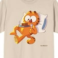 thumbnail image 2 of Garfield Multitasking Crew Neck Short Sleeve Natural Adult T-shirt-Small, 2 of 2