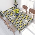 thumbnail image 2 of Table Cover Blue Argyle Pattern Tablecloth Rectangular Oilproof Table Cloth Cover for Party 4FT, 2 of 5