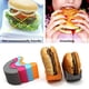 thumbnail image 3 of cajas de silicona para sujetar hamburguesas, antiadherentes, con forma de hamburguesa para barbacoa, de silicona sanitaria, reutilizables, para sándwiches y brioches., 3 of 5