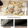 thumbnail image 3 of Fantasy Style Draining Mat, Absorbent Vintage Floral Dish Drying Mat for Kitchen Counter, Super Absorbent Pad Non-Slip Drain Pad Quick Dry Mats for Countertop, G - 15.75 X 19.7in, 3 of 7