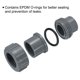 thumbnail image 3 of Uxcell 6Pcs 1/2" Unión Acoplamiento Accesorio de Tubo (Enchufe x Enchufe) Adaptador de Unión Deslizante Schedule 40, Junta de EPDM, Gris, 3 of 6