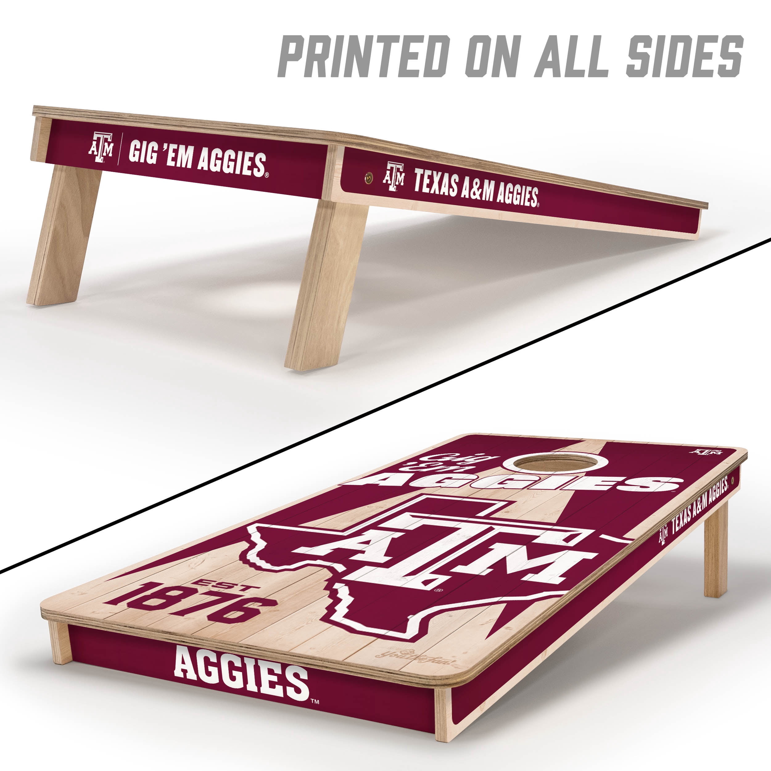 YouTheFan NCAA Texas A&M Aggies 2' x 4' Cornhole Game No Bags