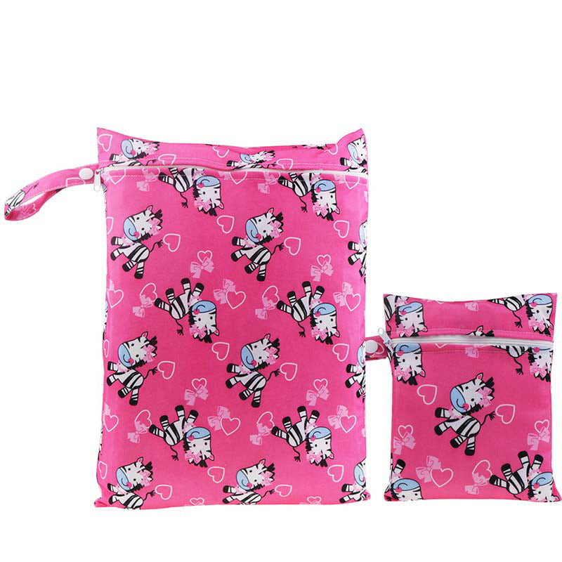 Waterproof Washable Reusable Zipper Bag #3 Wet Bag Wet Dry Bags for Cloth Menstrual Sanitary Maternity Pads Diapers Nappy Daycare Organiser Storage Bags