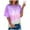 Purple, variant on Hunpta T Shirts for Women Casual Tie Dye Crew Neck Tees Short Sleeve Loose Summer Tops