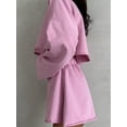 thumbnail image 4 of Women 2 Piece Outfits Sweat Shorts Sets Oversized Casual Lounge Matching Set Sweatsuit Tracksuit Fall Clothes Pink L, 4 of 6