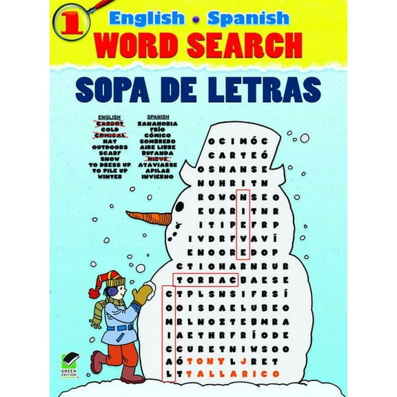Dover Bilingual Books for Kids English-Spanish Word Search Sopa de Letras #1, (Paperback)