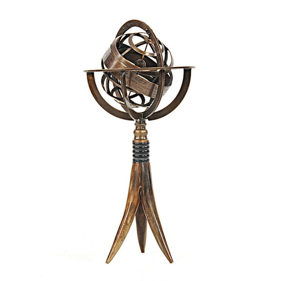 Brass Armillary On Horn Stand