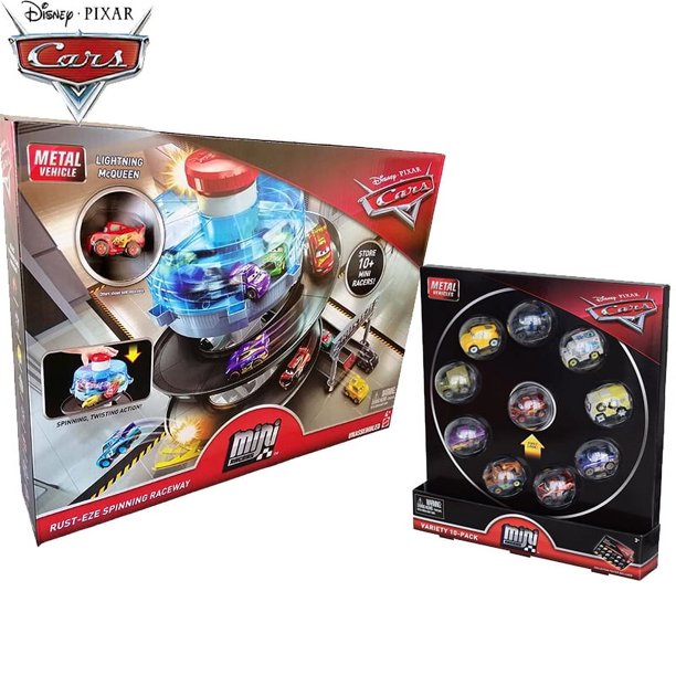 Disney Pixar Cars Curve Launcher Lightning McQueen Mini Sheriff Sarge Mater Ramone Modelo de coche de metal Regalo de Navidad para niños