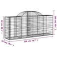 thumbnail image 2 of vidaXL Arched Gabion Baskets 4 pcs 78.7"x19.7"x31.5"/39.4" Galvanized Iron, 2 of 4