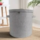 thumbnail image 4 of Cubo de almacenamiento con cremallera de gran capacidad | Cesta de lana plegable para ropa, juguetes, mantas | Organizador de ropa duradero y resistente al agua | 34x42cm | Dormitorio, baño,, 4 of 5