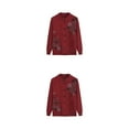thumbnail image 3 of kurtrusly Elderly Women Knit Sweater Wide Application And Exquisite Workmanship Warm Spring Autumn Sweater red 2Set, 3 of 6