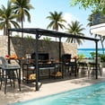 thumbnail image 2 of Leukture 10ft Wall Mounted Lean to Metal Awnings Bar Counter Accessories (No Awning), 2 of 5