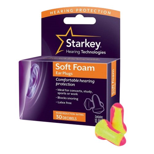 Starkey Soft Foam Ear Plugs, 10 Pairs, 3 Pack