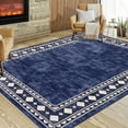 thumbnail image 4 of FairOnly Blue 9'x12'Modern Machine Washable Non Slip Low Pile Area Rug for Living Room Soft Stain Resistant Indoor Rug for Bedroom Kitchen Dinning Room, 4 of 7