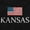 Black, variant on Kansas Pride American Flag KS USA Plus Size Crewneck Graphic Tee Shirt Brisco Brands 2X