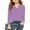 Purple, variant on Cheap Sale Items Long Sleeve Kids Shirts Girls Casual Solid Color Shirt Spring V-Neck Tshirts Blouse Basic Tops Tshirt Top