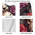 thumbnail image 4 of luoweisi Men's Beach Shorts Quick Dry Swim Trunks with Mesh Lining Roses and Skull L, 4 of 5
