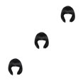 thumbnail image 3 of Guardoinrt Perruque Cheveux Raides Doux Perruque Extensible Durable Confortable Cheveux Respectueux de la Peau Quotidien Cosplay Parti 3Set, 3 of 6