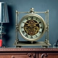 thumbnail image 6 of THE GEARS CLOCK Wall Clock with Real Moving Gears LU-LI_ 13 in Square SILVER-ANTIQUE, 6 of 10