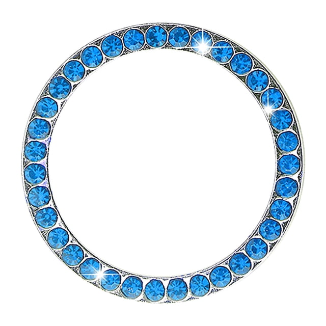 Anillo brillante para cubrir el botón de arranque, con pedrería interior, pegatina con emblema brillante para coche, accesorios brillantes para coche para mujeres, motor