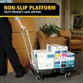 thumbnail image 3 of Triple Trolley with Straight Handle, Utility Duty with 3 In Casters, Black, 3 of 7