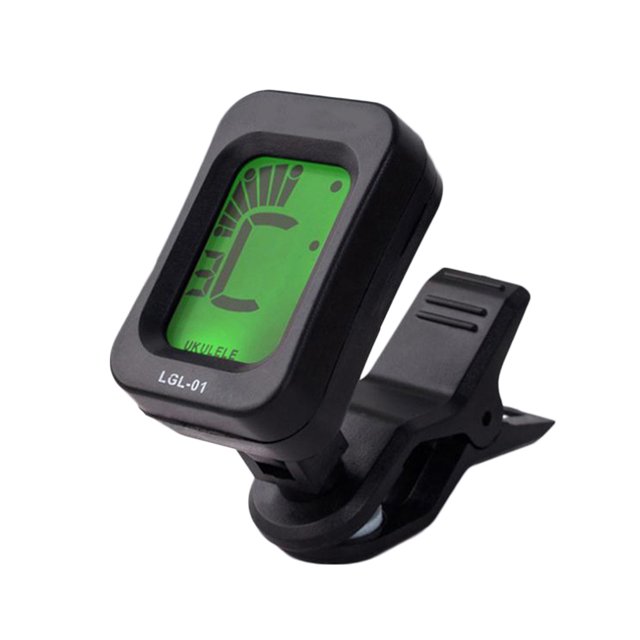 Sonducket Sintonizador de Clip Digital eléctrico portátil, sintonizador de Clip de pantalla LCD para guitarra, bajo, violín, ukelele Accesorios para instrumentos musicales