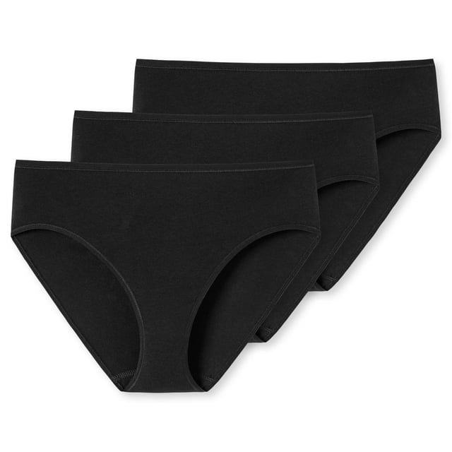 SCHIESSER calzoncillos para señoras en paquete de 3 - Jazz-Pants, Cotton Essentials, Basic, Stretch Schwarz 38 (Gr. Medium)