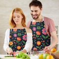 thumbnail image 3 of Pioneer Flower Floral Print Pattern Apron for Women and Men, Cotton Linen Waterproof with Pockets, Adjustable, 33x27 Inch for Kitchen, Gardening, BBQ, Salon, 3 of 6
