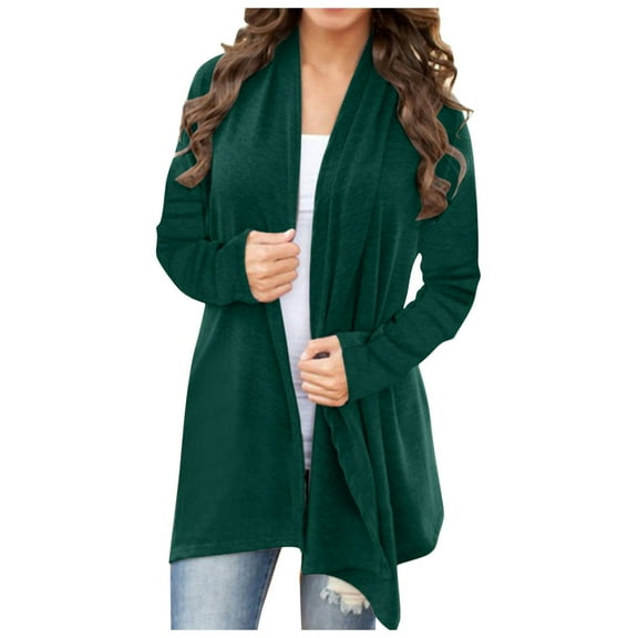 yocbz Oversized Cardigans for Women Womens Long Sleeve Knitted Sweater Cardigans Sweaters Lightweight Sweatshirts Jacket Dark Green,Size for M