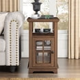 thumbnail image 2 of PLAMLE End Tables for Living Room with Storage Shelf,Narrow Sofa Side Table Slim Chair Side Table Adjustable Feet End table for Bedroom, 2 of 7