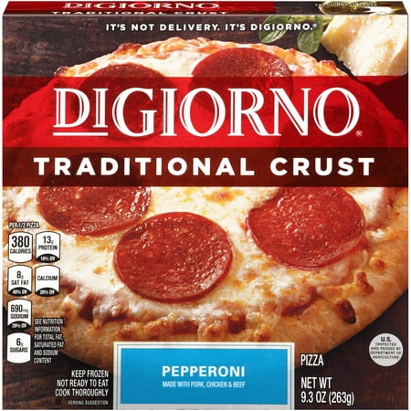 DIGIORNO Traditional Crust Pepperoni Small Pizza 9.3 oz. Box