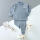 thumbnail image 4 of Gibobby Conjunto niño pequeños bebés niñas niños Otoño Invierno rayas dibujos animados algodón manga larga pantalones pulóver ropa de dormir conjunto ropa(A,18-24 Months), 4 of 5