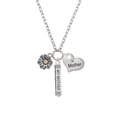 thumbnail image 2 of Delight Jewelry Two-tone Daisy Flower Always My Mother Bar Zoe Necklace, 2 of 4