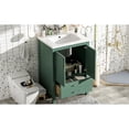 thumbnail image 7 of 24'' Green Vanity with Ceramic Sink for Bathroom | Multifunctional Storage Solution | Quality Solid Wood and MDF Materials | Resolves the Issue of Limited Bathroom Storage, 7 of 7