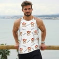 thumbnail image 6 of Fuzoiu Corgi With Santa Claus Hat Print Men's Workout Tank Tops,Sleeveless Gym Shirt Quick Dry,Fitness Bodybuilding T-Shirt,Muscle Athletic Workout Tee-, 6 of 7