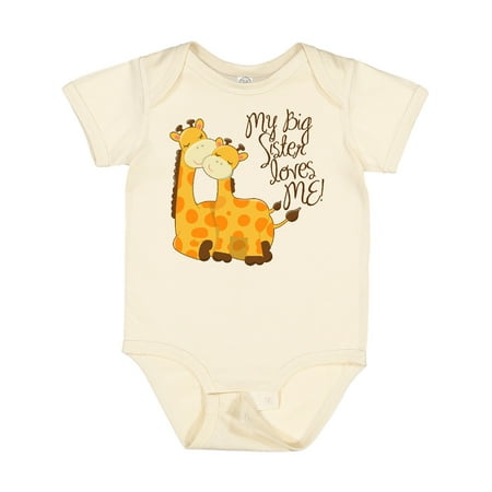 

Inktastic My Big Sister Loves Me! Gift Baby Boy or Baby Girl Bodysuit
