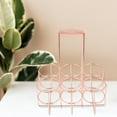 thumbnail image 5 of Rose Gold Iron Beer Bottle Holder Portable Storage Rack for Home 6.5"x4.3"x8.7", 5 of 8