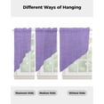 thumbnail image 4 of Lavender Burlap Texture Swag Valances for Windows, Farmhouse Vintage Lavender Rod Pocket Sheer Valances for Small Windows, Swag Toppers Light Filtering for Kitchen Living Room 2 Panels 36''x36'', 4 of 6
