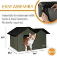 thumbnail image 4 of K&H Outdoor Kitty House Extra-Wide Olive Green, 4 of 6