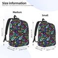 thumbnail image 2 of Disketp Watercolor Floral Paisley print Canvas Backpack Lightweight Travel Daypack Student Rucksack Laptop Backpack-, 2 of 5