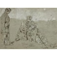 thumbnail image 2 of Winslow Homer 14x11 Black Ornate Wood Framed Double Matted Museum Art Print Titled: Soldier Giving Water to a Wounded Companion (1864), 2 of 5