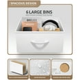 thumbnail image 5 of Sorbus 6-Drawer Fabric Dresser for Kids - Tall Storage Tower, Closet Organizer with Steel Frame & Wood Handles for Nursery, Playroom & Bedroom, White, 5 of 6