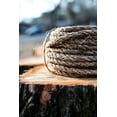 thumbnail image 6 of twisted manila rope hemp rope (3/8 in x 50 ft) - sgt knots - tan brown natural rope - thick heavy duty rustic outdoor cordage for craft, dock, decorative landscaping, climbing, 6 of 9