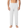 thumbnail image 6 of Zynoxe Men's Straight Leg Pants Comfort Elastic Waist Lounge Pants for Men Lightweight Home Work Casual Trousers Versatile Solid Color Long Pants with Side Pockets L, 6 of 7