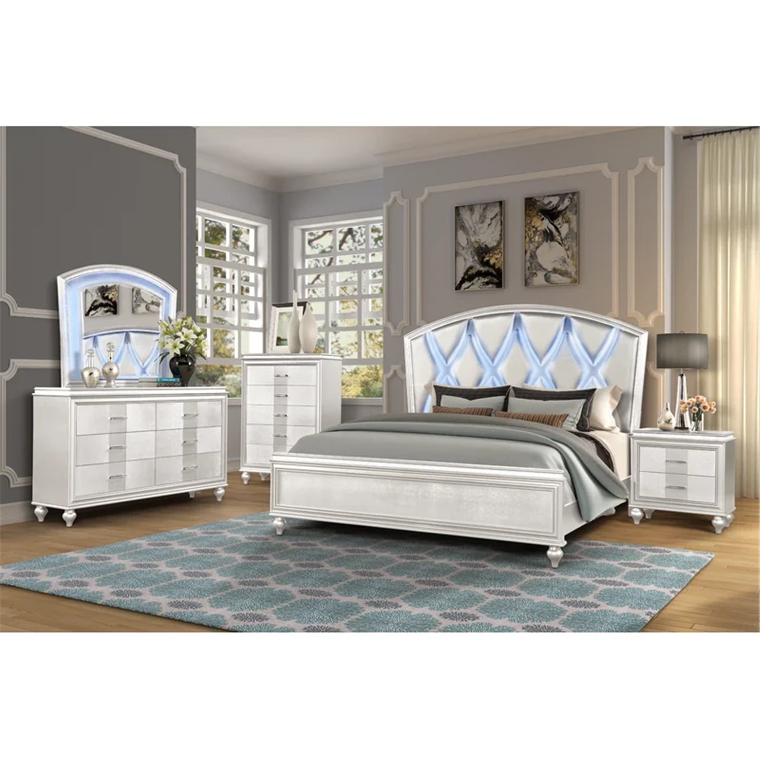 bed frame and dresser set