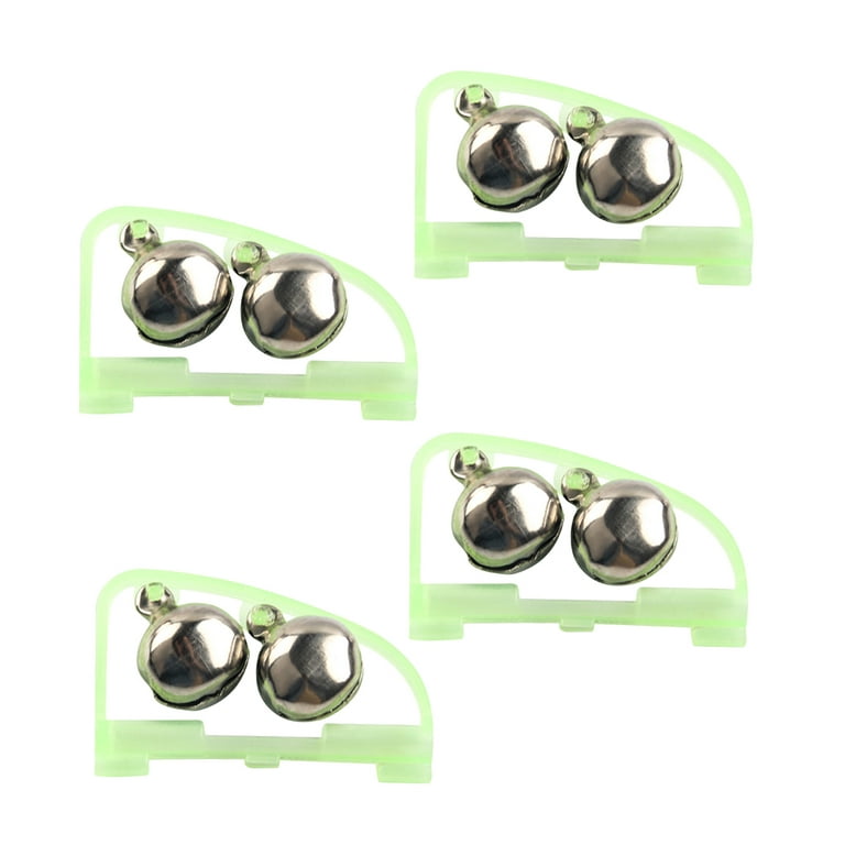SOAC 10 Pcs Fishing Rod Alarm Bells Clip Style Dual Bells Rod Clamp Tip Clip Twin Alert Bells (), Men's, Size: One Size